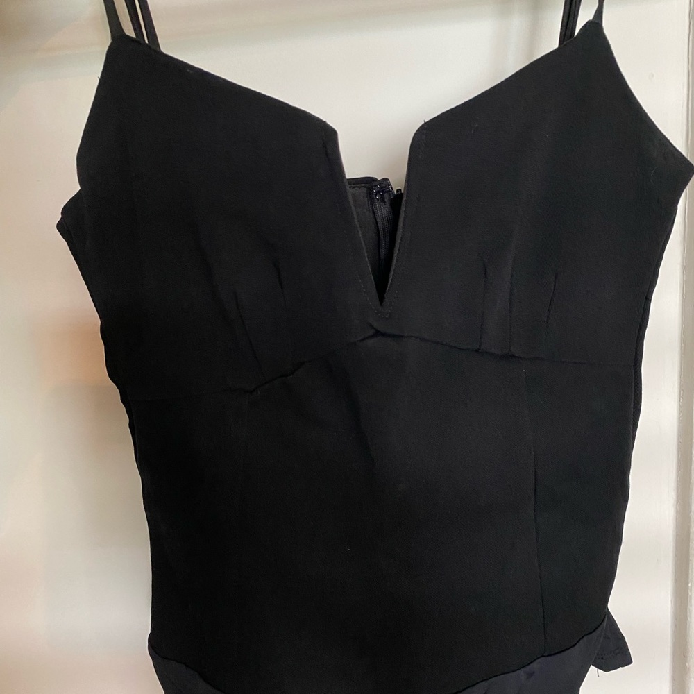 Fanco Black Bodysuit Tank